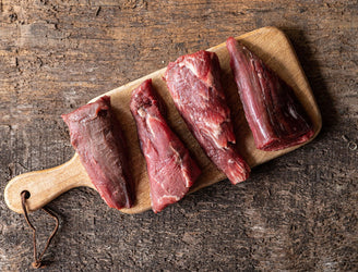 100% Grass Fed Beef Fillet Tail Cut, Showcasing Natural Marbling and Flavour.