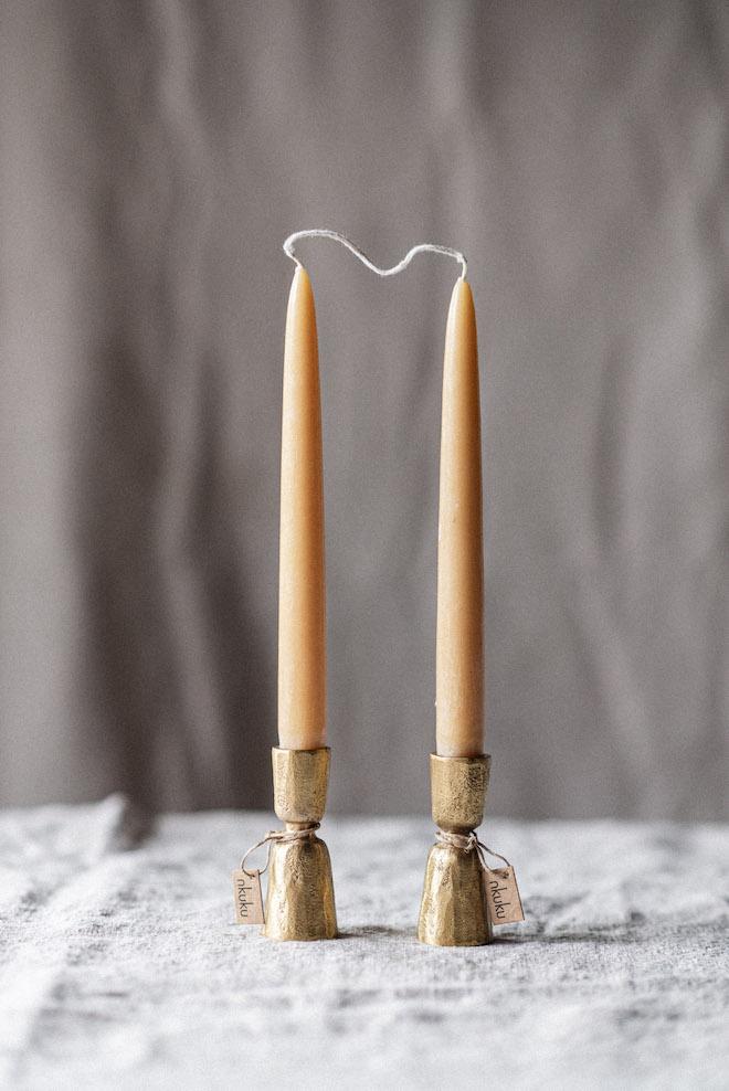 Hand Dipped Beeswax Candle Taper