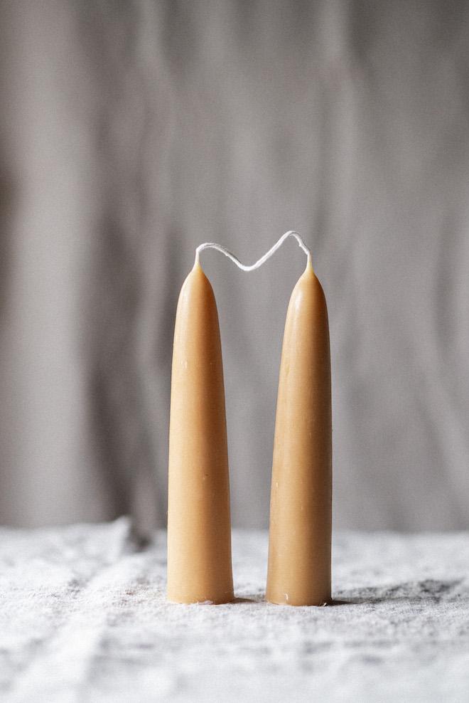Hand Dipped Beeswax Candle Large