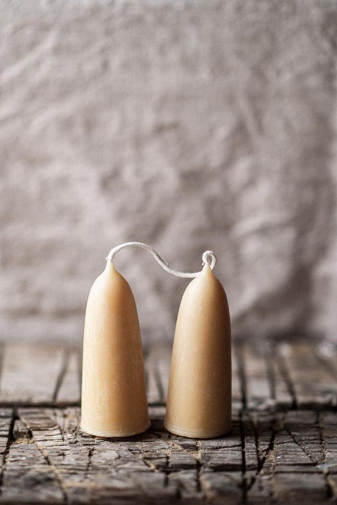 Hand Dipped Beeswax Candle Medium