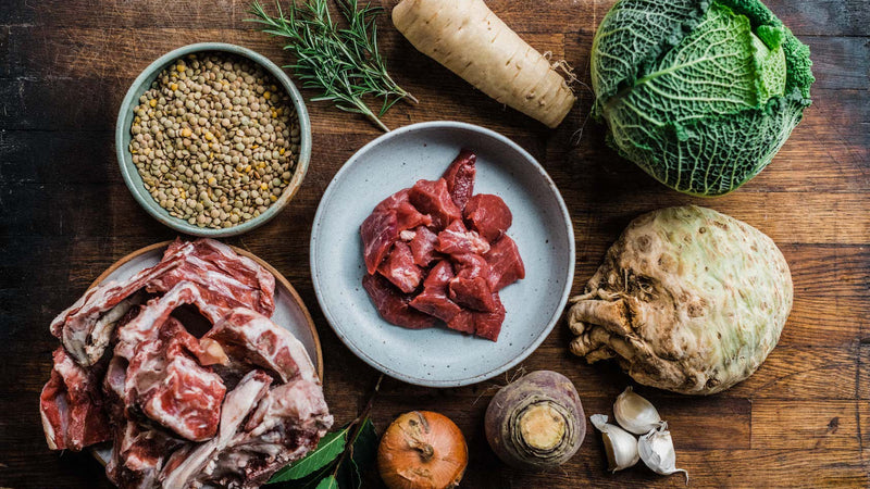 Lamb Bones and Seasonal Vegetables to make a homemade bone broth