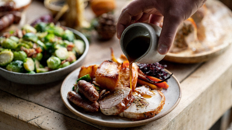Christmas dinner with Apricot & Hazelnut Turkey