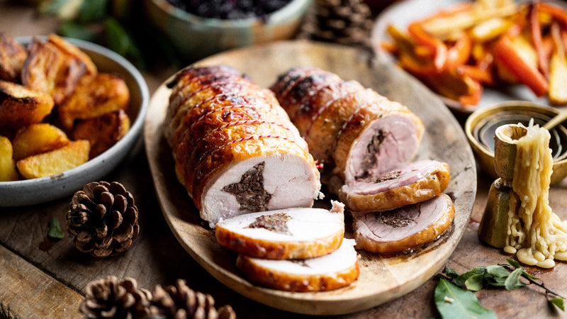 Properly Free Range Turkey Breast stuffed with Cranberry & Hazelnut Stuffing