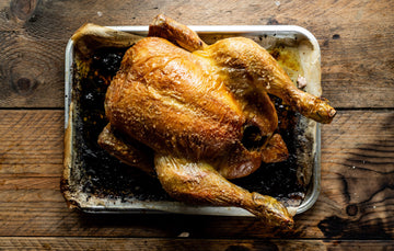 A whole cooked properly free range cockerel