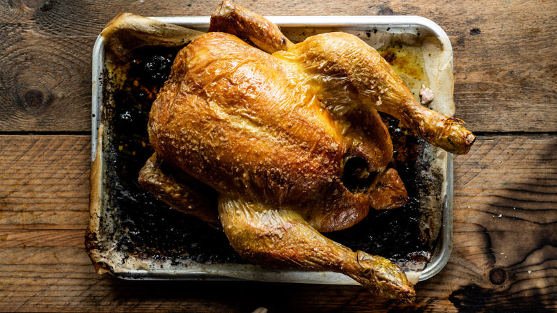 A whole cooked properly free range cockerel