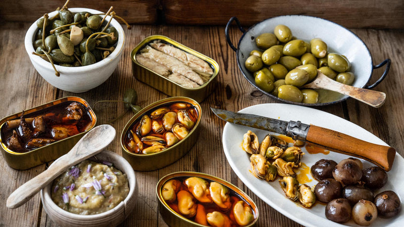 Rockfish Lyme Bay Tinned Mussels Escabeche