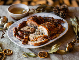 Properly Free Range Turkey Breast stuffed with Sage & Onion Sausagemeat Stuffing