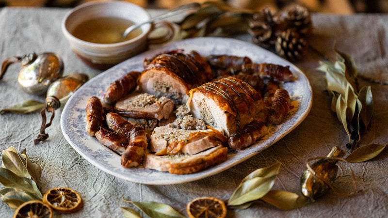 Properly Free Range Turkey Breast stuffed with Sage & Onion Sausagemeat Stuffing