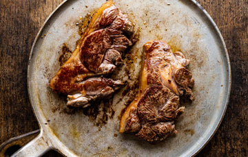 Cooked Grass Fed Lamb Rump Steaks