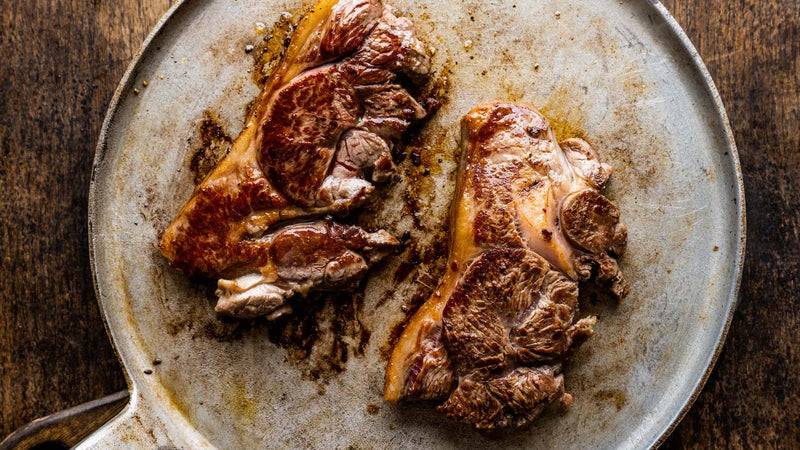 Cooked Grass Fed Lamb Rump Steaks