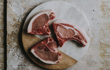 raw native breed pork chops