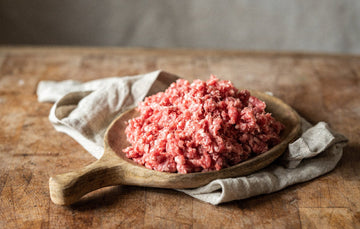 Raw, native breed pork mince.