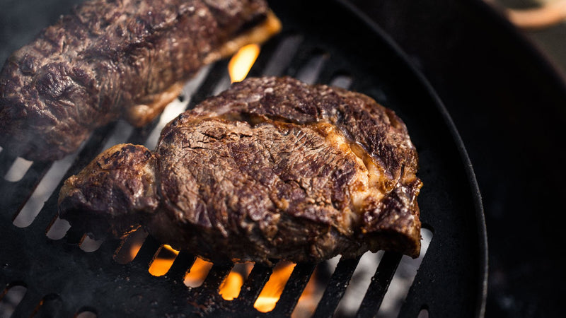 Flame Grilled 100% Grass Fed Ribeye Steak, Delivered Frozen For Maximum Freshness.