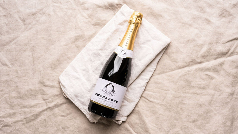 A bottle of Swanaford Classic Cuvée sparkling wine.