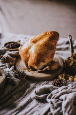 A cooked properly free range turkey crown