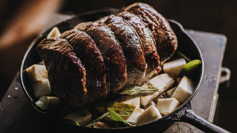 A cooked wild venison haunch