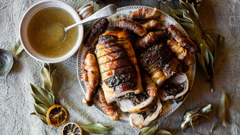 Properly Free Range Turkey Breast stuffed with Cranberry & Hazelnut Stuffing